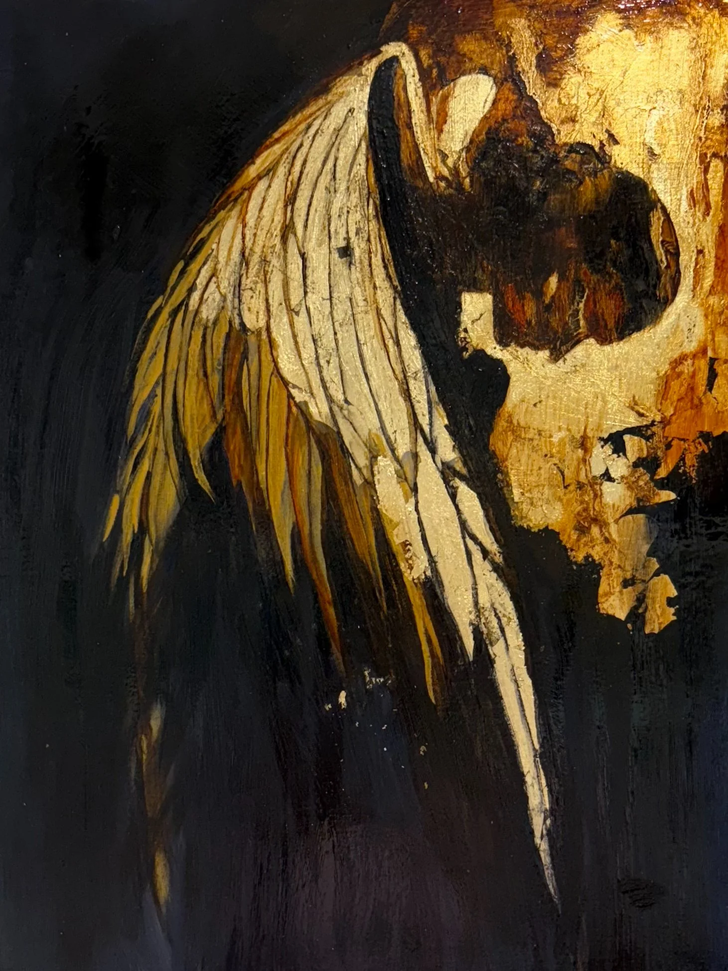 Angel Love 
35 x 20 cm
Oil & Gold Leaf on board 