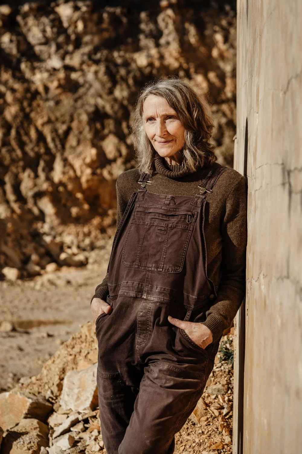 Portrait of me at the quarry with stone all around