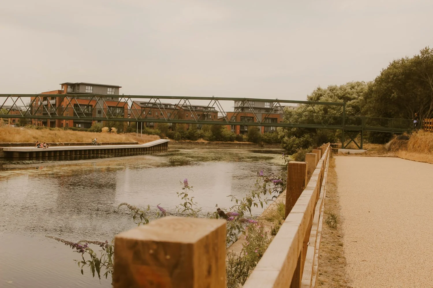 The sculptures were placed along the walkway at the River Aire in Leeds