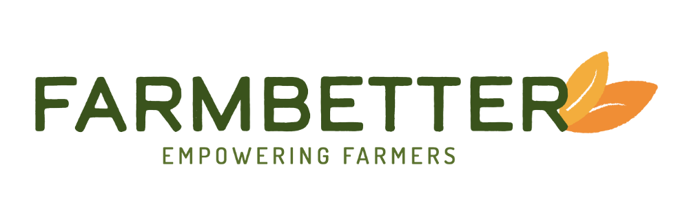 FARMBETTER logo with green text and orange leaf graphic, and tagline 'Empowering Farmers'.