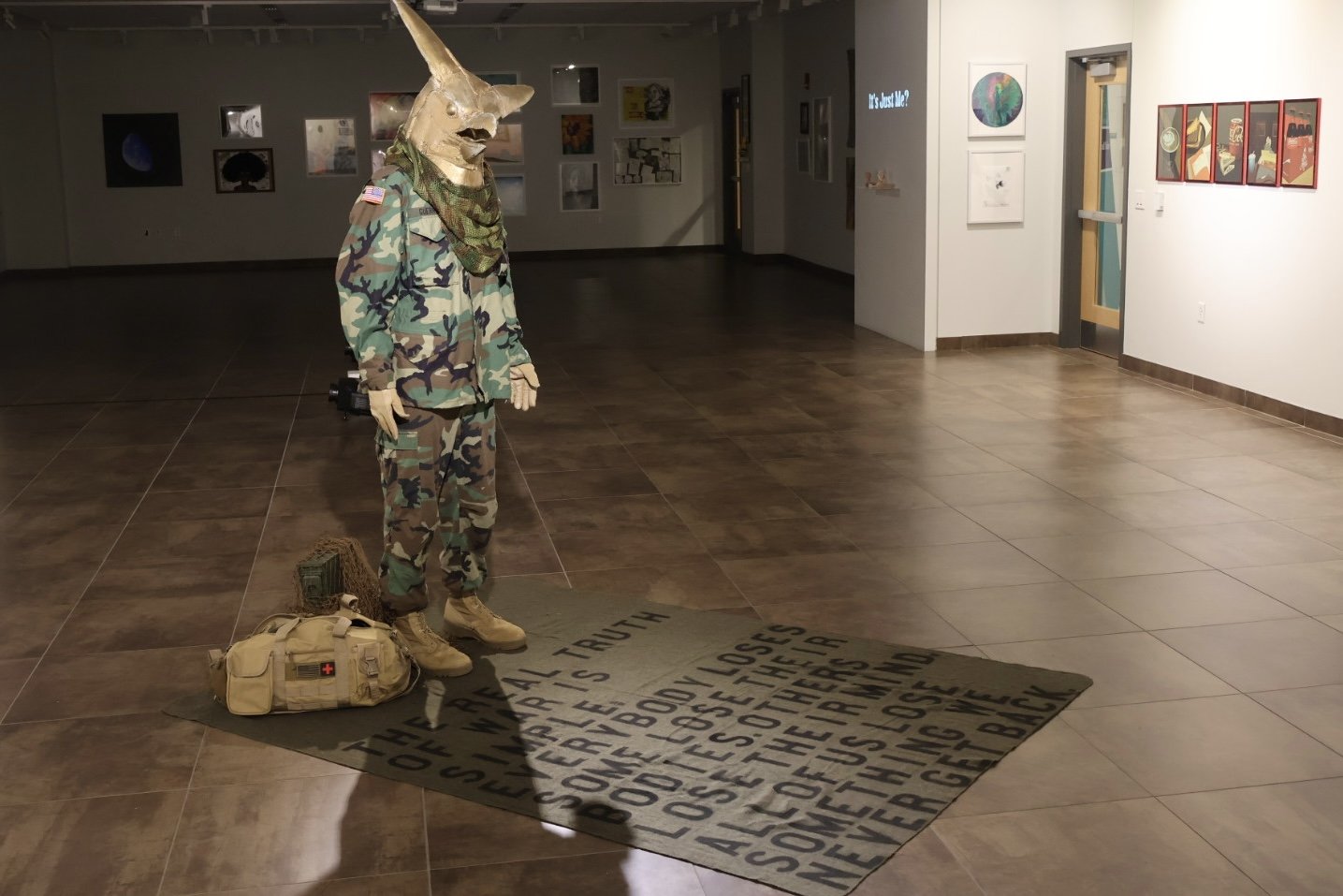 Everybody Loses at War, 2025,
Acrylic Paint, Laser Cut Wood, Toy Soldiers, Reflective Paint, on Wood Panel.
48”x 36”