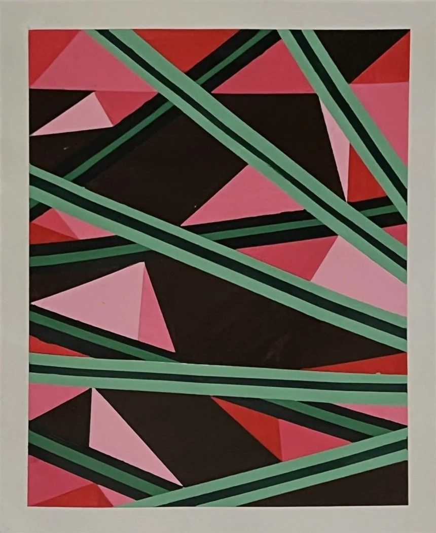 Geometric Tension, Study (2025) - Acrylic Paint - 17x14