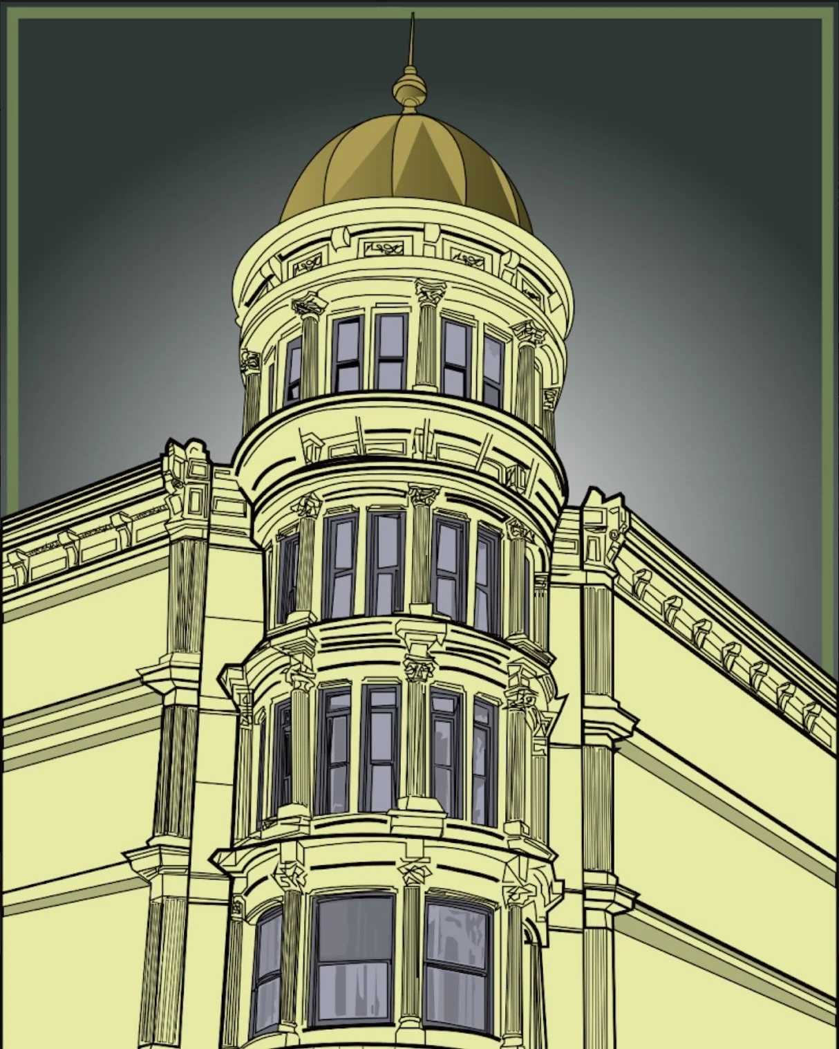 Facade Study (2022) - Digital Illustration