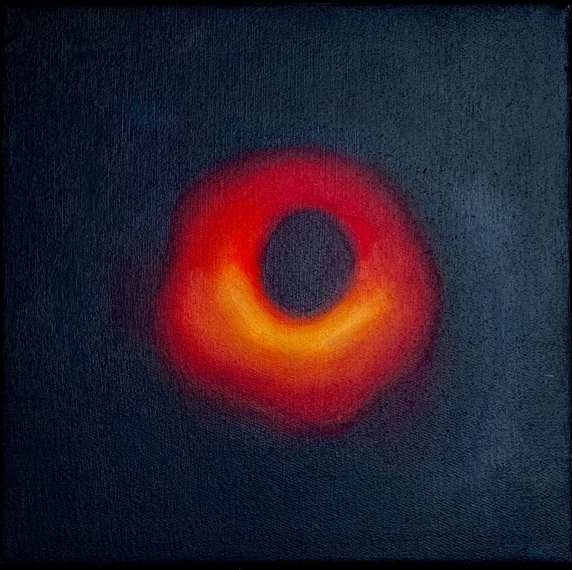 Black Hole #1, Oil on Canvas, 15.5 x 15.5cm, 2025