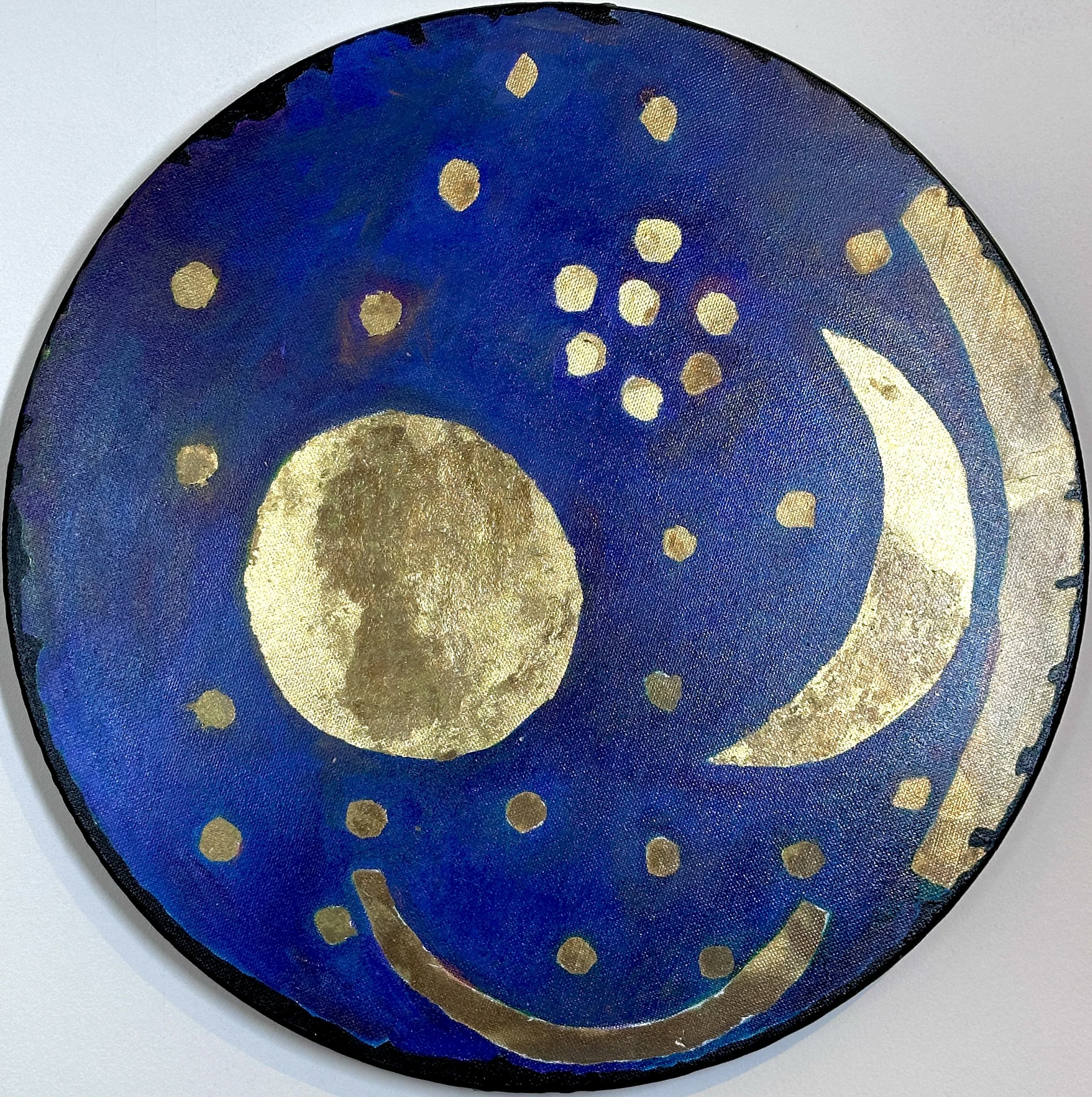 Seven Sisters, Acrylic + Gold Leaf on Canvas, 40 cm, 2022