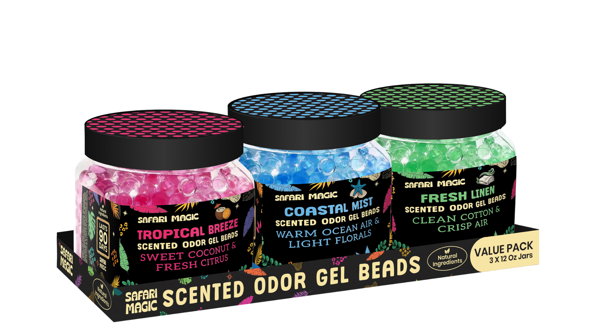 3-Pack Odor Eliminating Gel Beads (Assorted Scents)