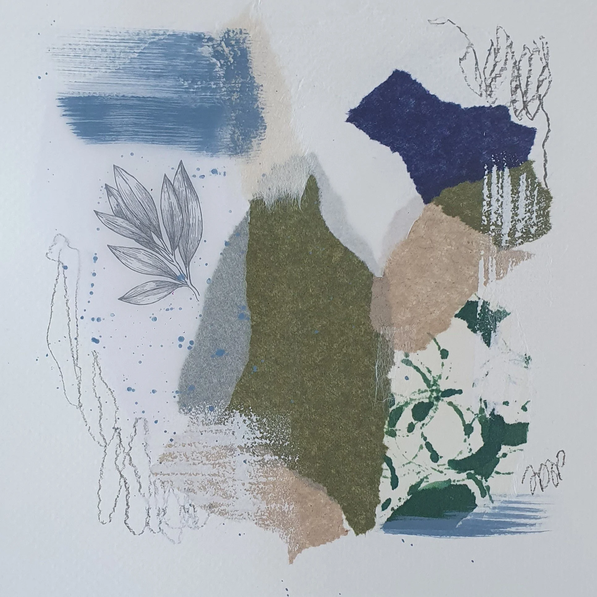 Collage Printemps Indigo #1