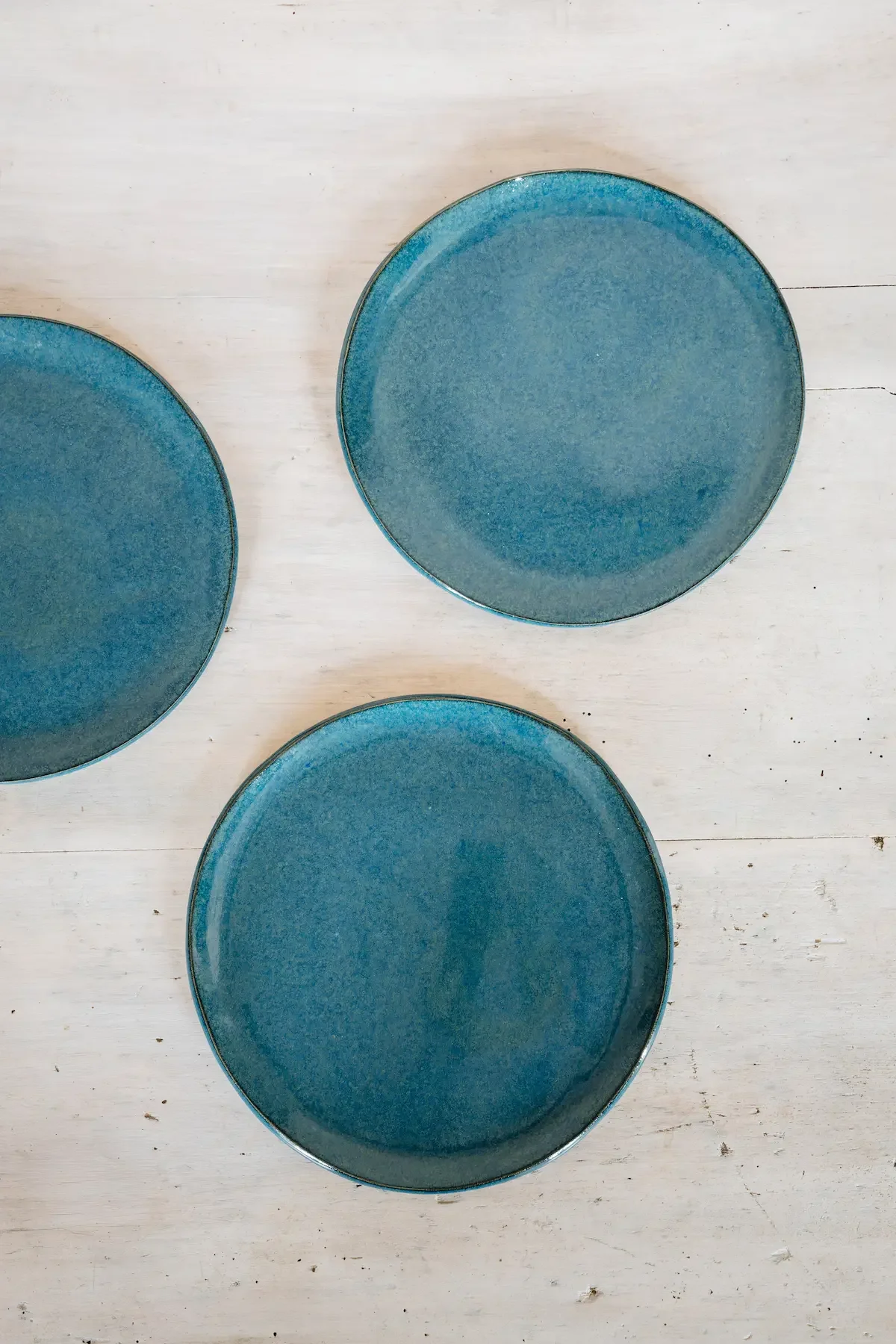 Grande assiette plate Bleu Seabed