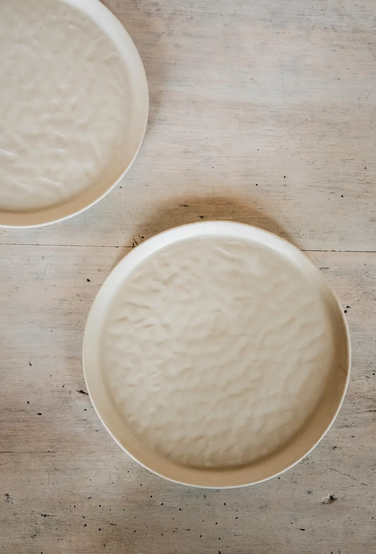 Grande assiette plate Beige Naturel