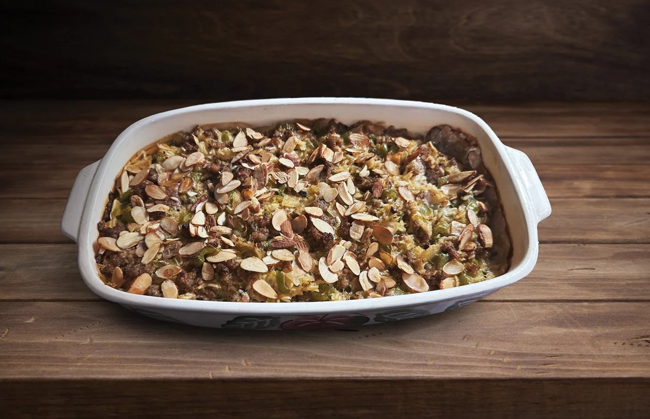 Sausage Almond Rice Casserole
