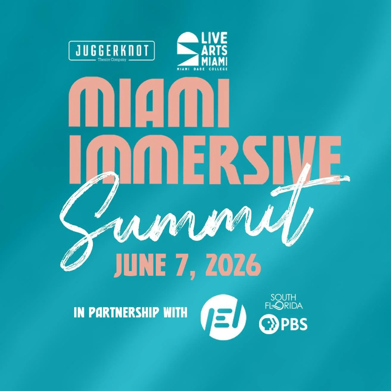 NEW FOR 2026: THE MIAMI IMMERSIVE SUMMIT ☀️

The final day of the Miami Immersive Intensive
In partnership with South Florida PBS + Immersive Experience Institute

For the first time, MII expands into a full-day Summit. Through keynotes, panels, and 