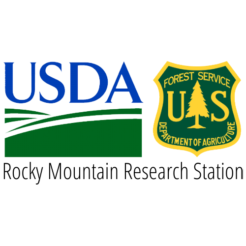 The USDA logo and the United States Forest Service badge side by side.