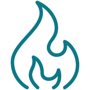 Stylized flame icon