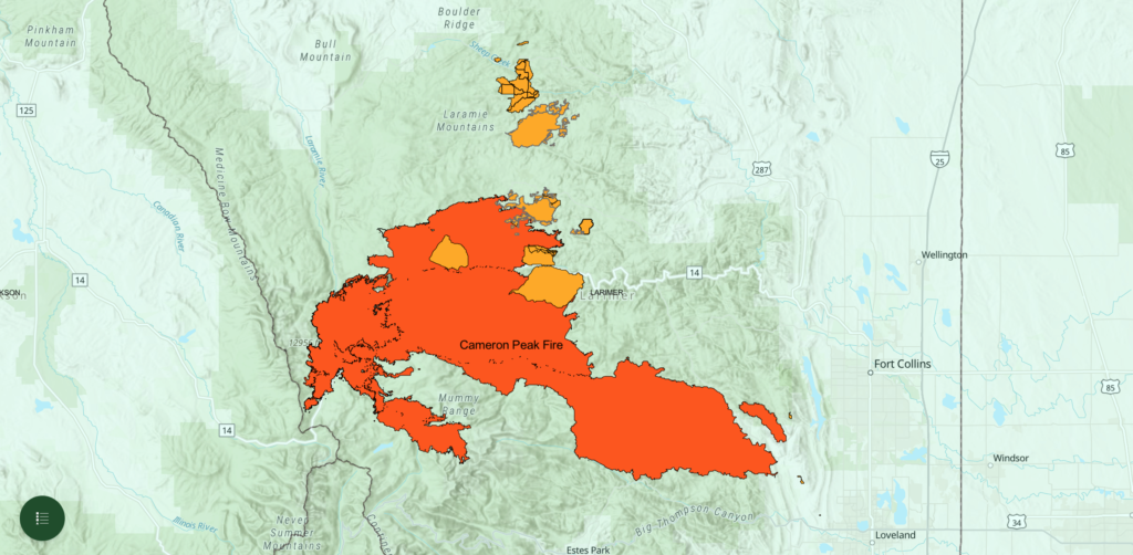 Prescribed Fire Treatment Effects on Cameron Peak Fire