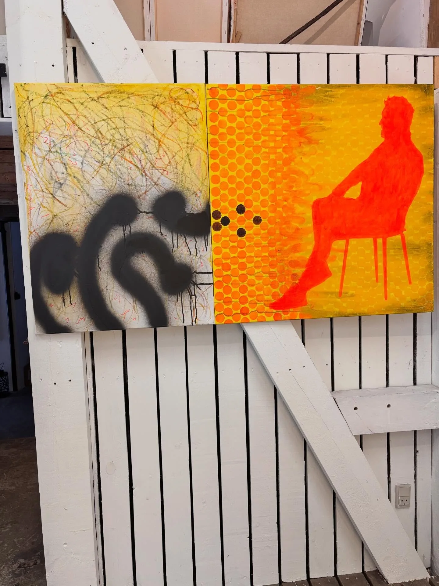 Nyt v&aelig;rk ved at v&aelig;re p&aring; plads. Bliver sgu meget fedt. Vild med at s&aelig;tte flere rammer/v&aelig;rker sammen.