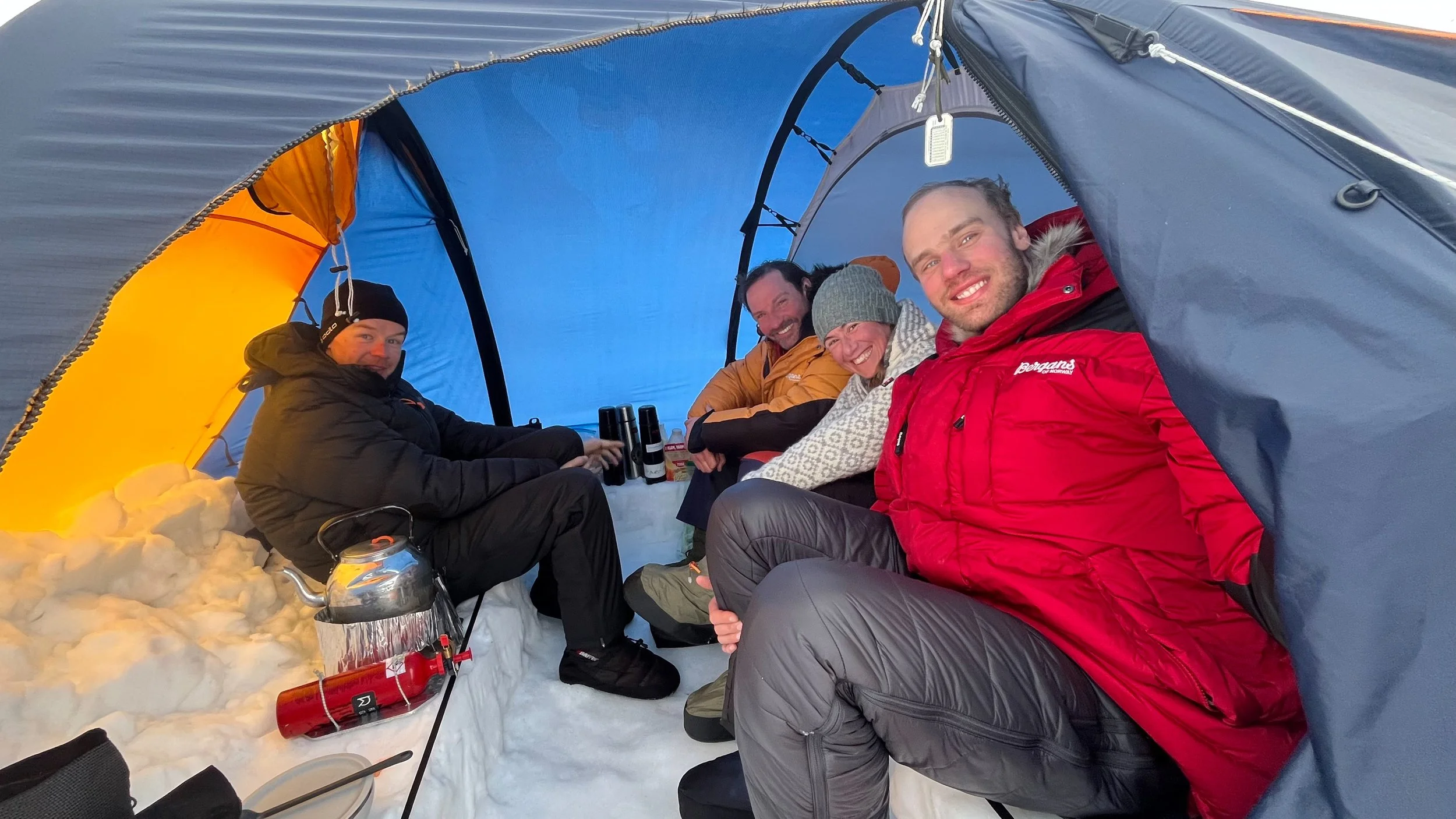 "party" in tent two