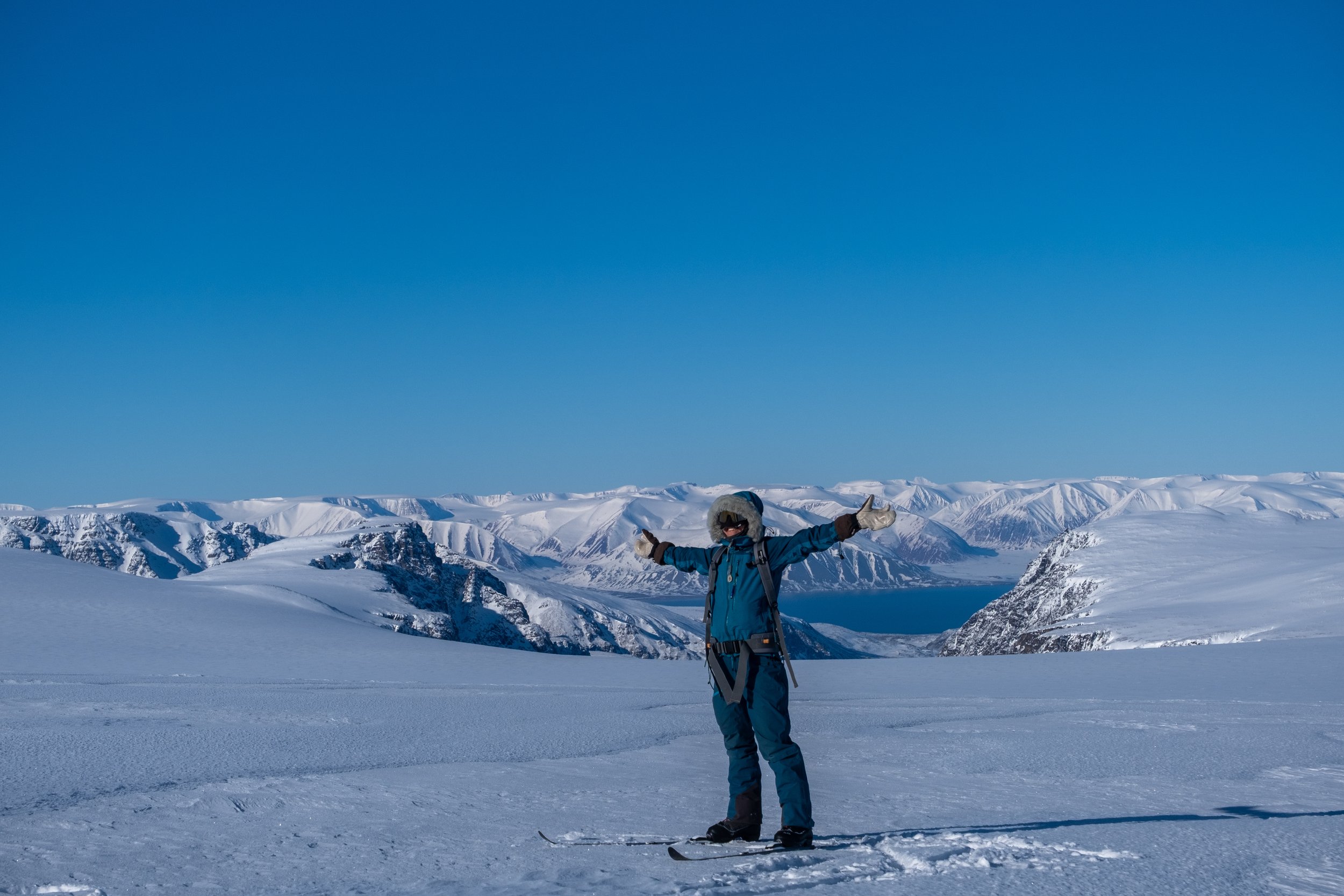 Sun and nice weather on Åsgardsfonna