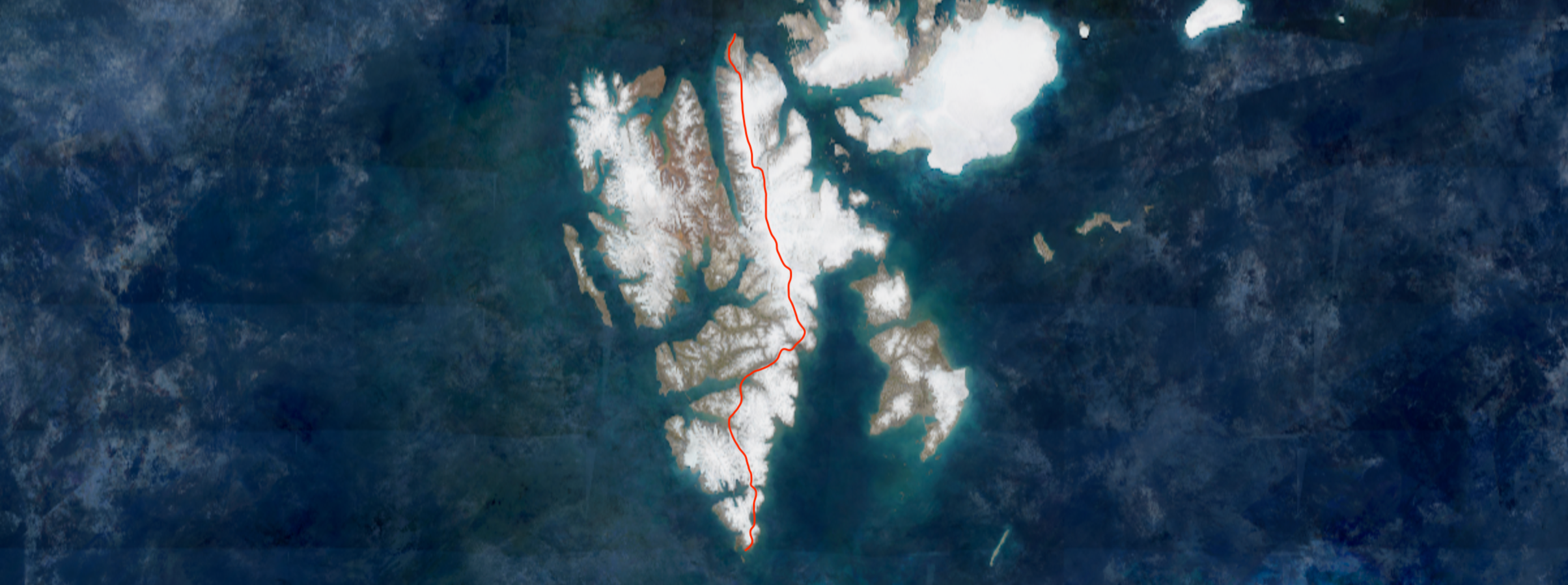 Svalbard South to north route, Svalbard på langs rute