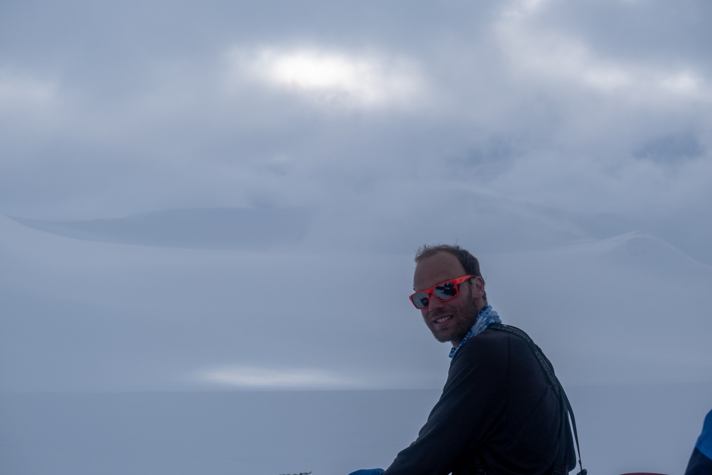 Jesper in warm weather on Philippbreen