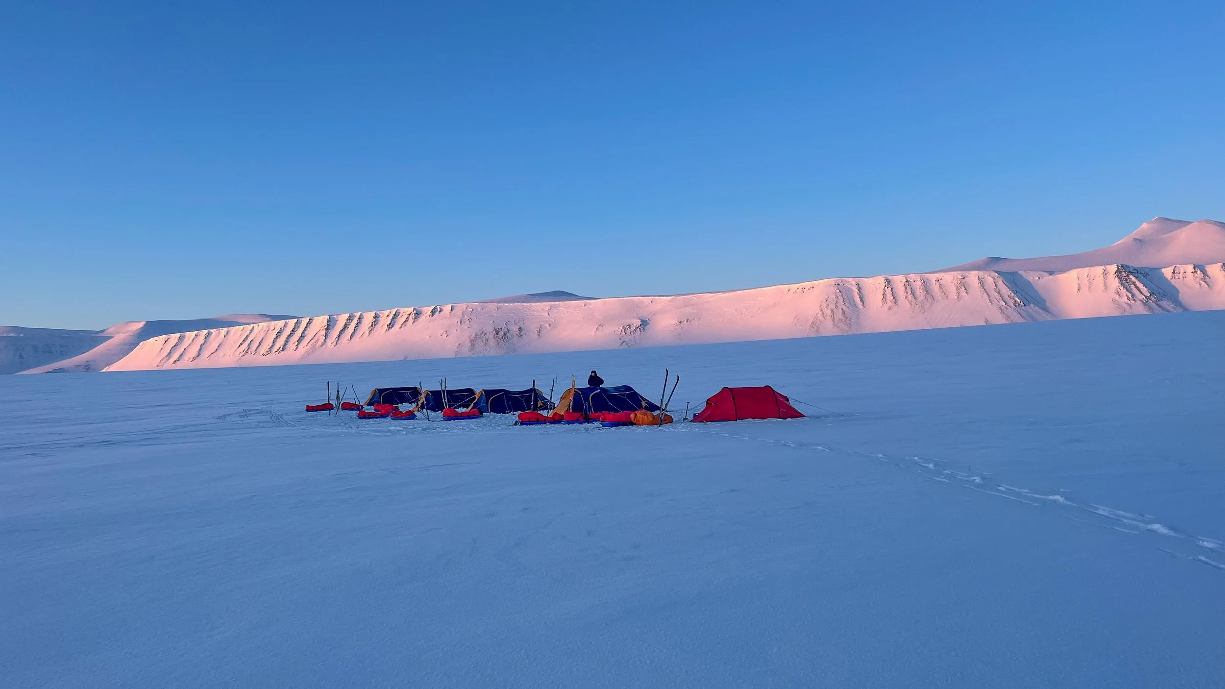 Camp on the glacier