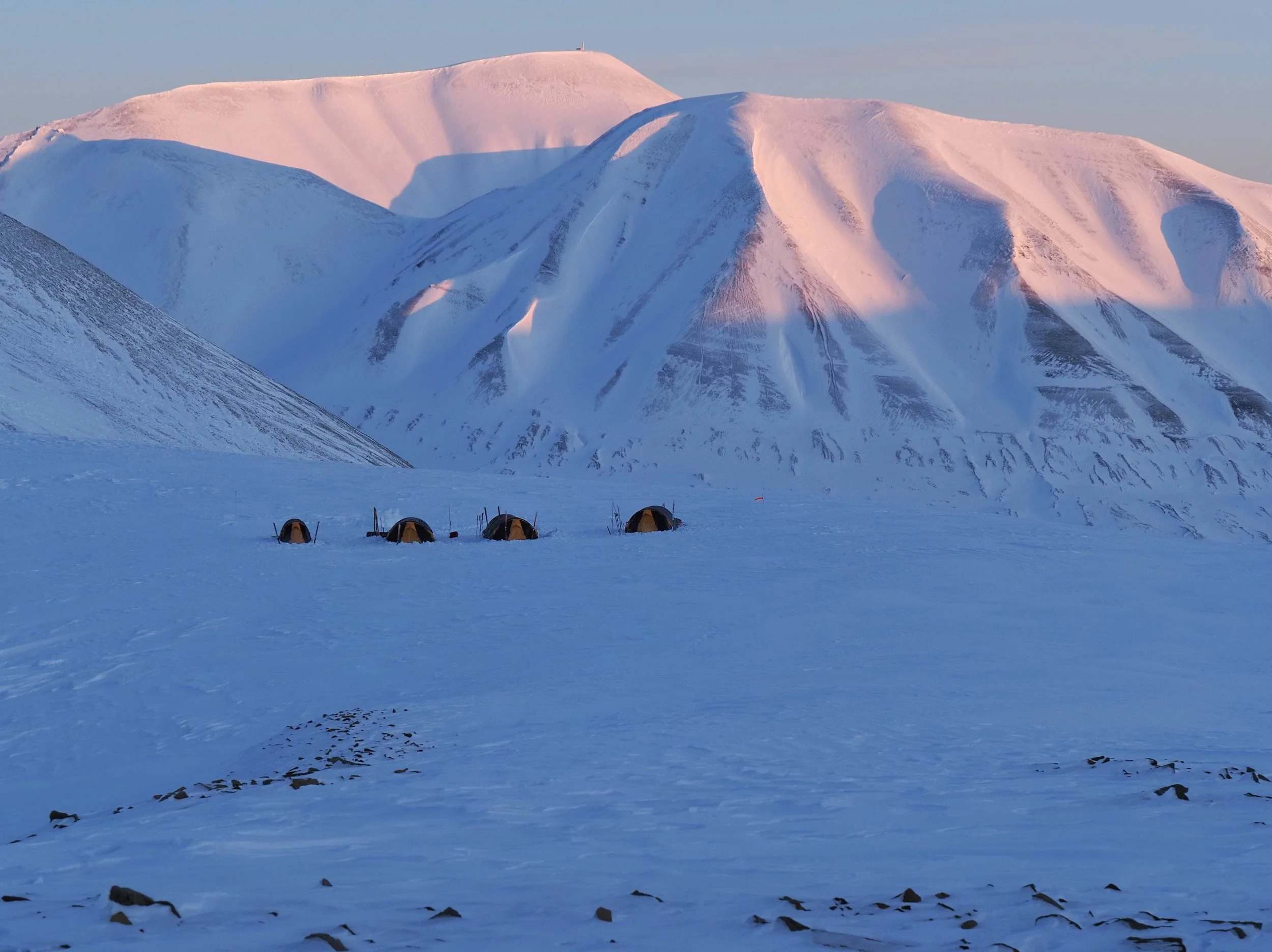 The camp in late evening