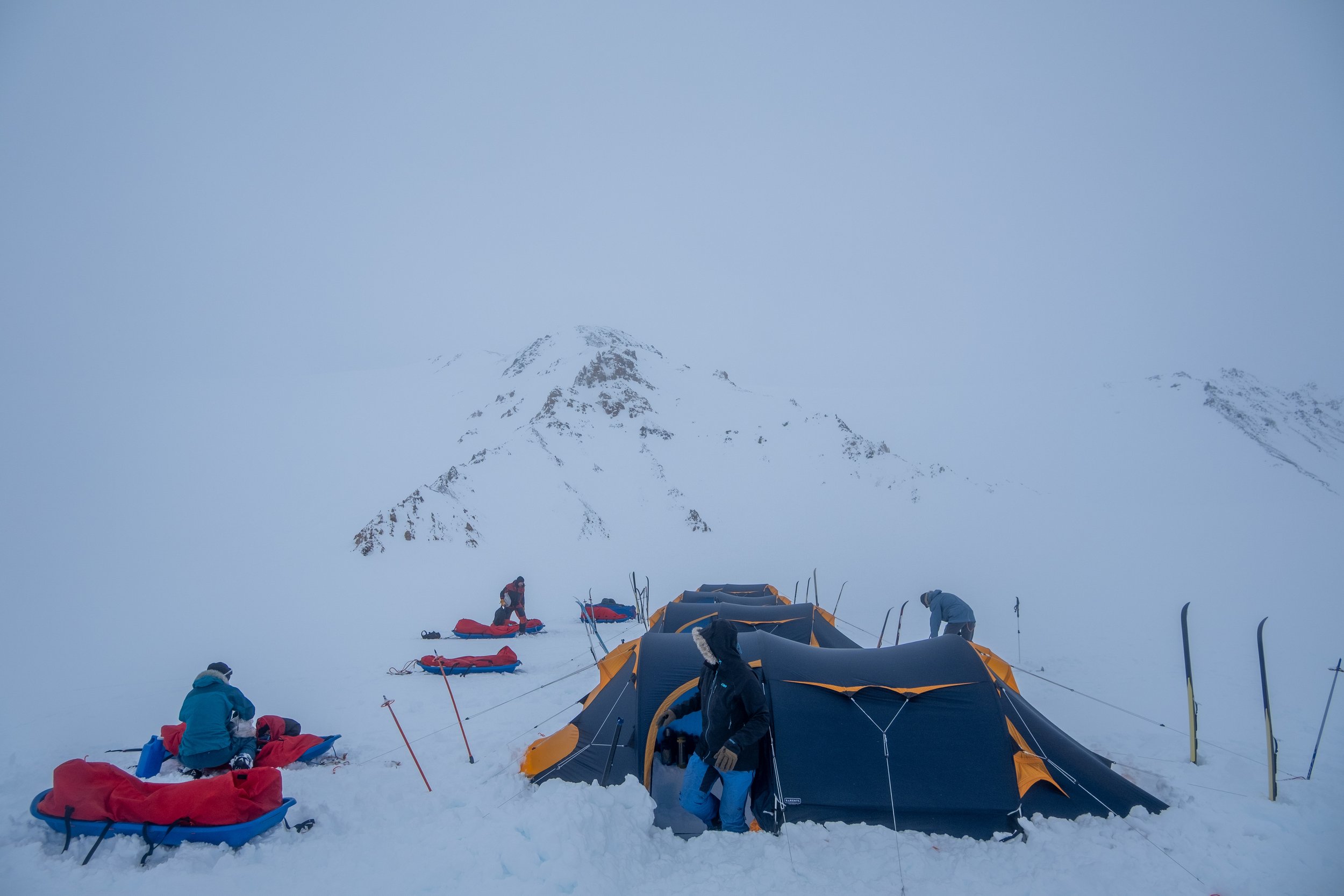 Camp underneath the the mountains