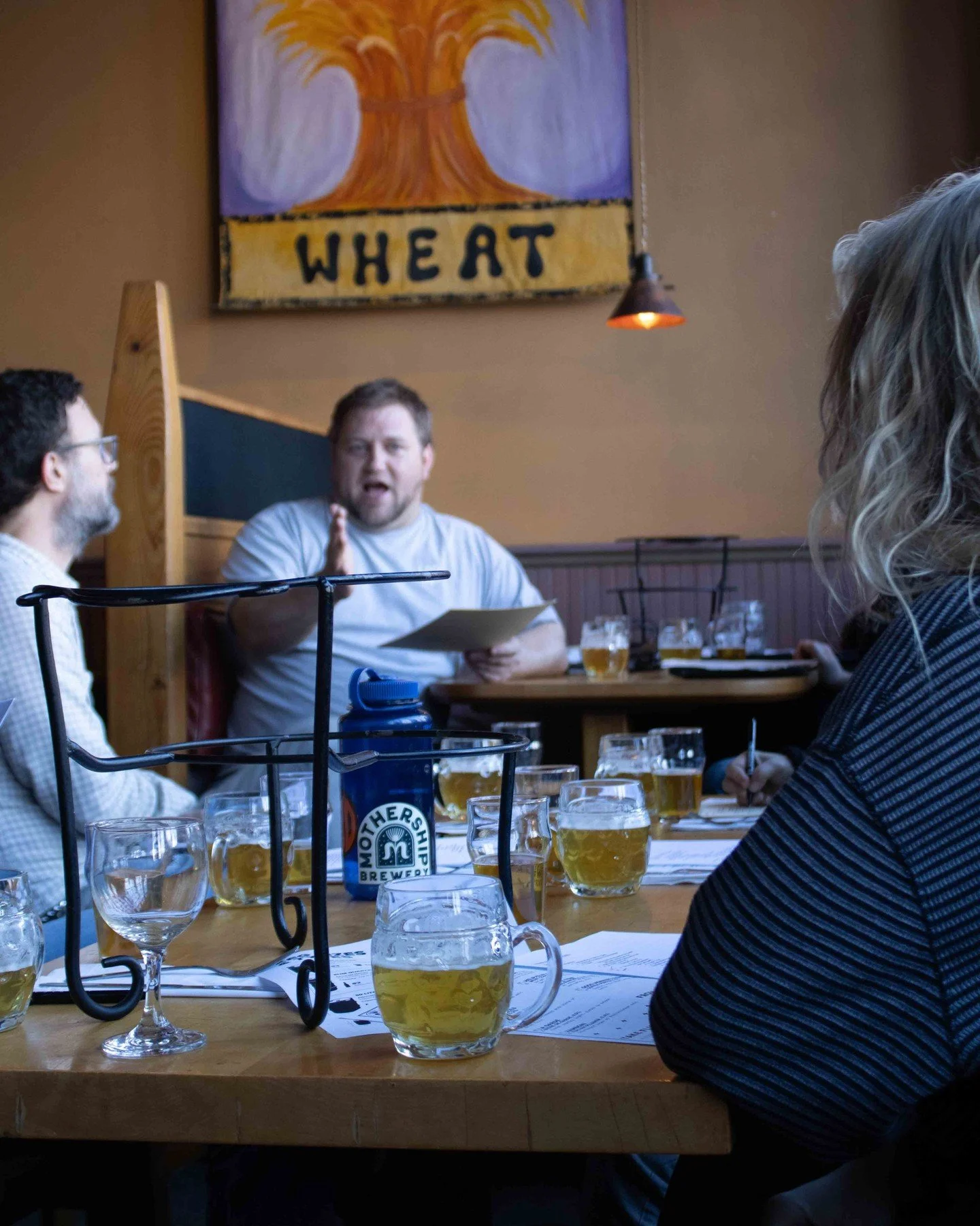 🍺 Mothership beer school is in session! ⁠
⁠
👀 Can you find the Mothership Brewery sticker in action? Stop by and snag yours 🤩