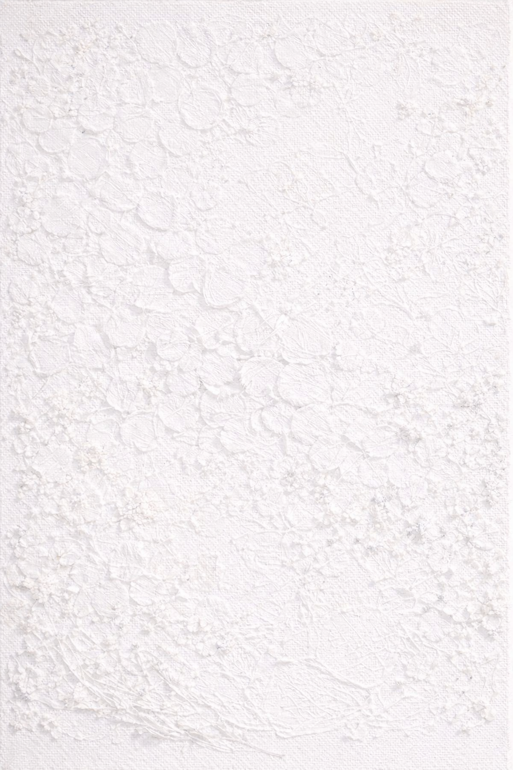 Dried funeral flowers on canvas before being transformed into Legacy Artwork.