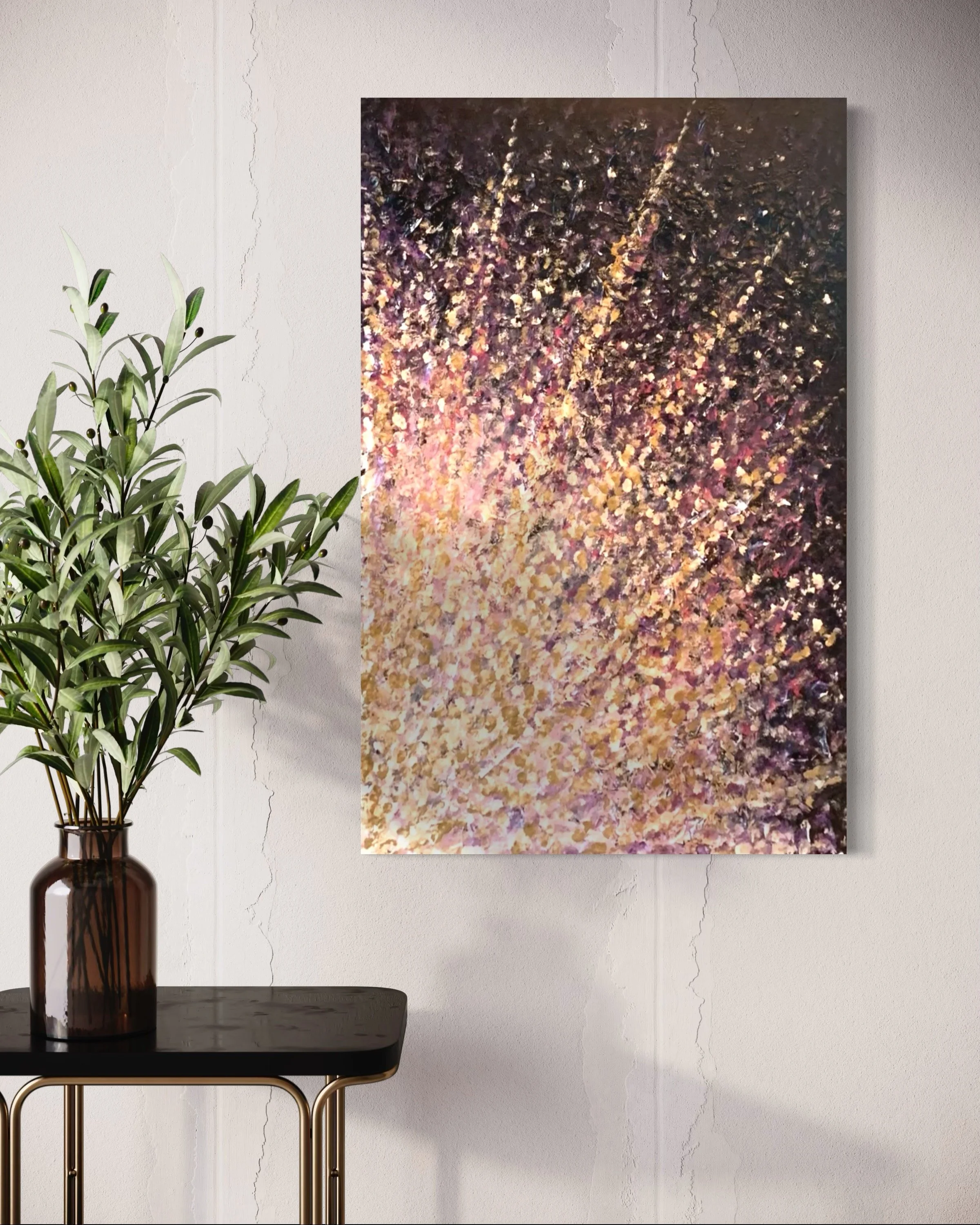 Memorial flowers preserved as remembrance artwork.