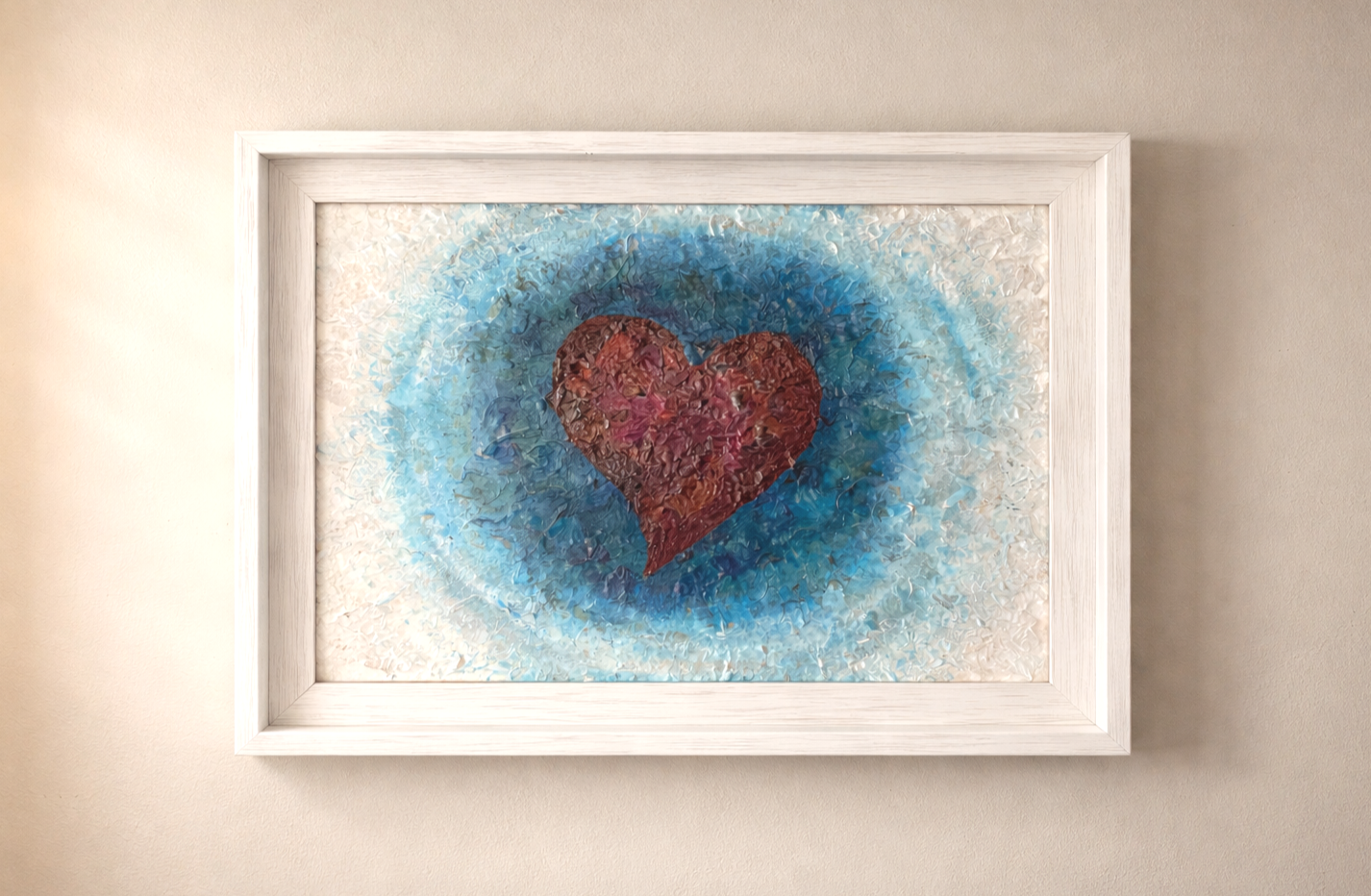 Pressed flowers transformed into a meaningful piece of heirloom art.