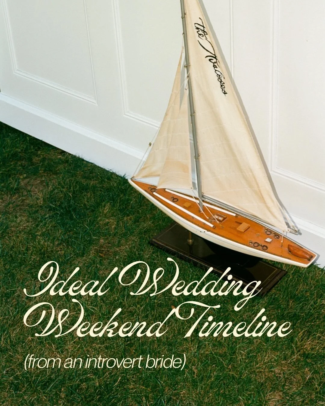 I am a *planner* at heart and the timeline of wedding weekend was something I micromanaged ahead of time, so that I could just go with the flow and didn&rsquo;t have to problem-solve during the fun!

Some tips from my experience:

- Hire a vendor tea