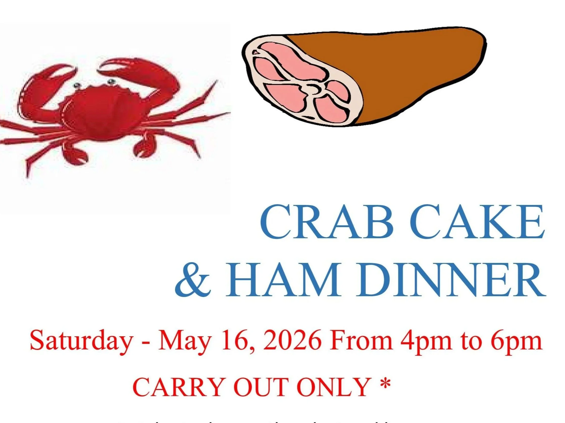 Ham and Crabcake Dinner
