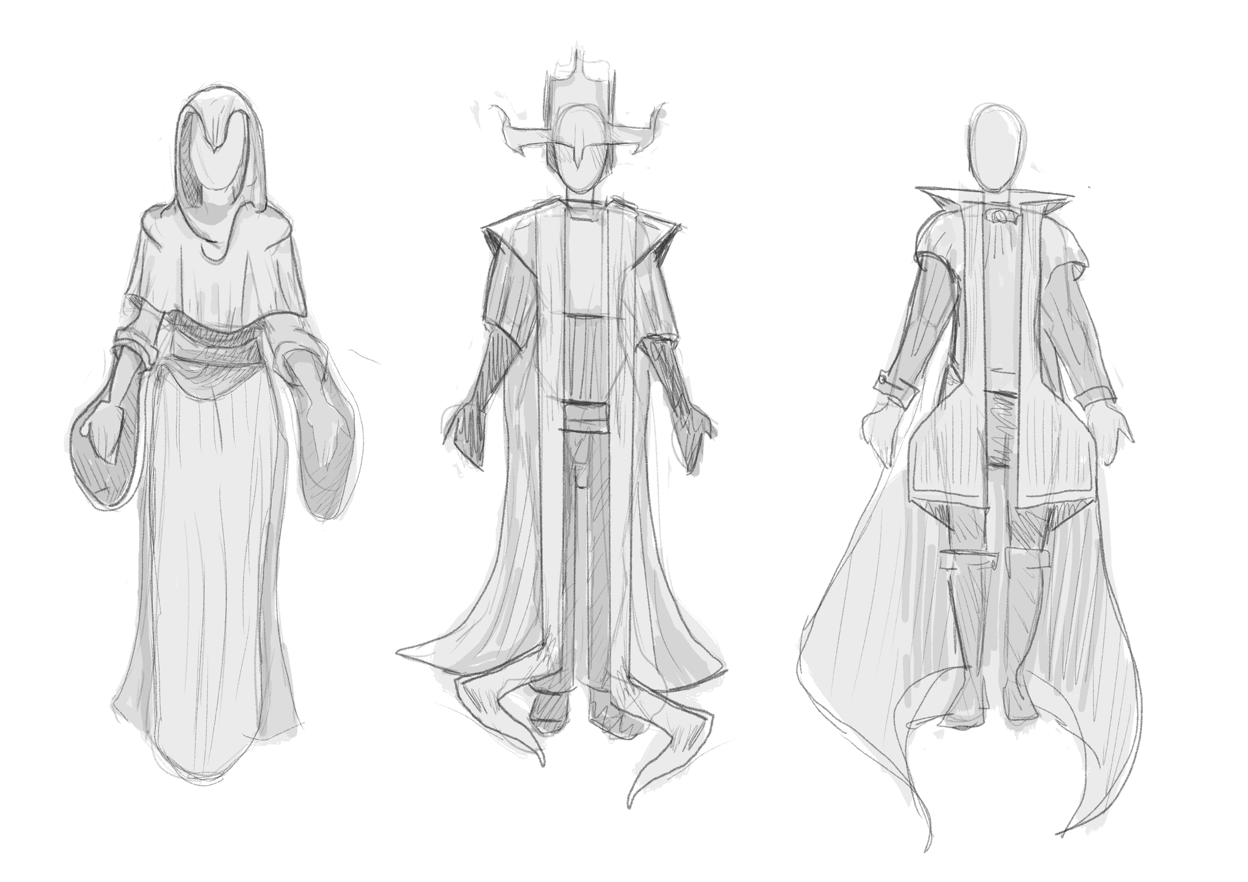 These were alternative outfit sketches
