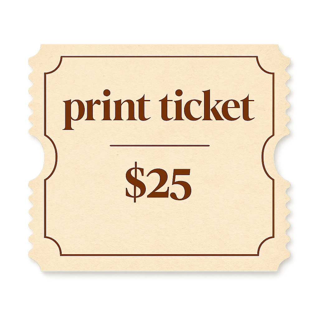 signed print ticket
