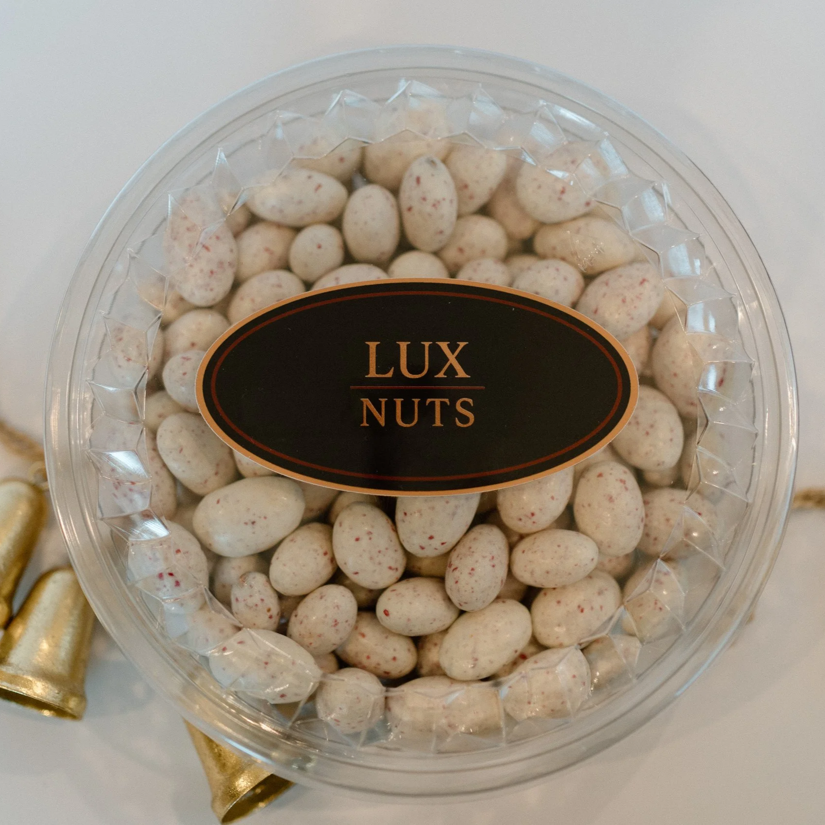 1 lb container of peppermint almonds