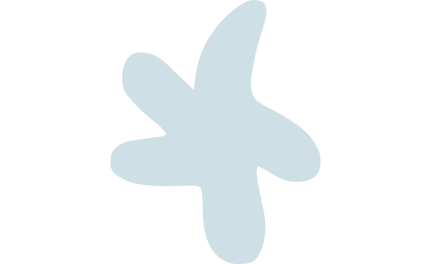 Light blue abstract shape on black background.