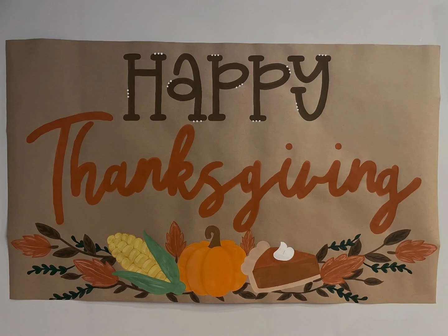 Thanksgiving is basically HERE!
And I&rsquo;ve got just ONE hand painted Thanksgiving banner left.
If you&rsquo;ve been eyeing it now&rsquo;s the time. 🧡🍂

#ThanksgivingDecor #HandPaintedBanner #FallFavorites #HolidayTraditions #SmallShop #ShopSmal