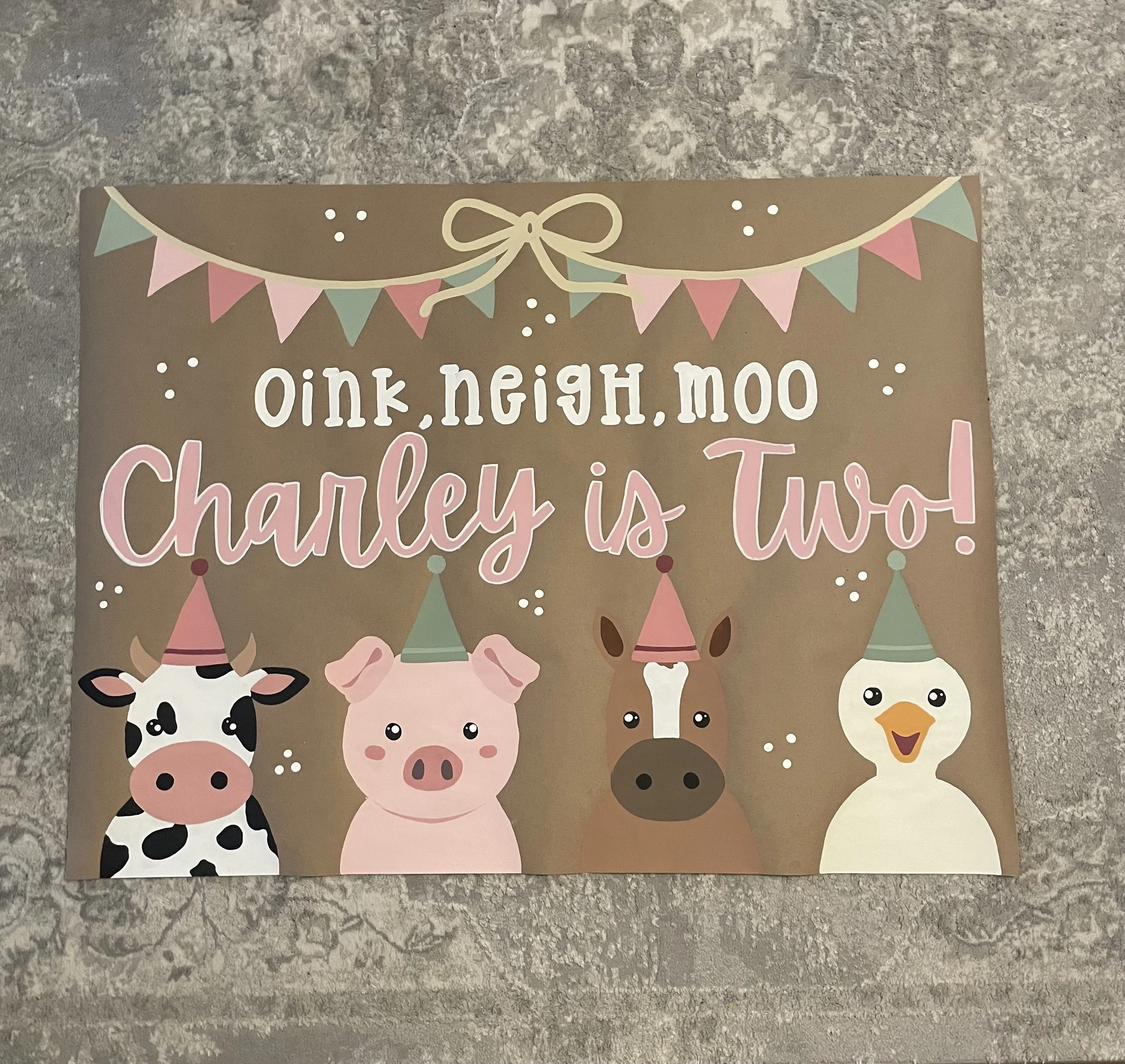 painted farm banner
