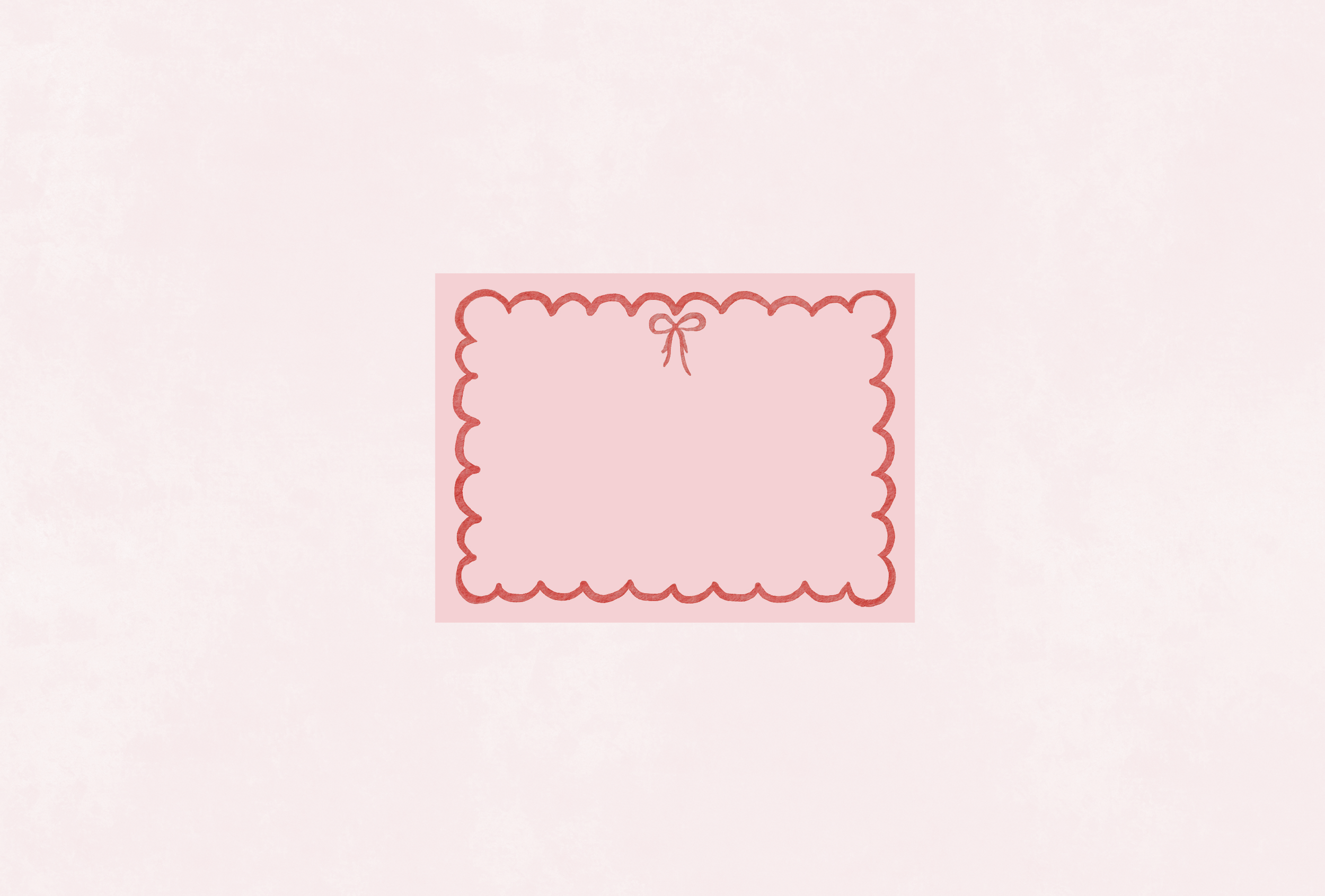 Red scalloped stationery