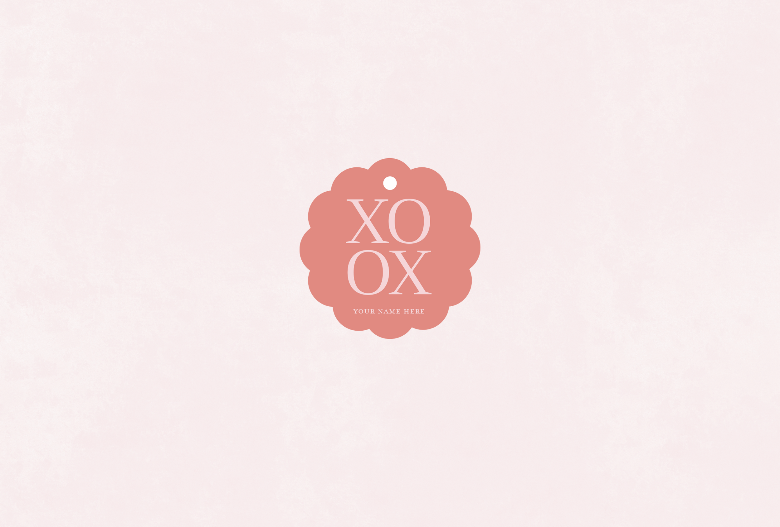 XOXO scalloped gift tags