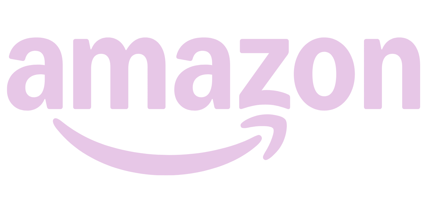 The Amazon Logo in Light Purple with a transparent background - Reads 'amazon' with arrow curved under pointing to the right