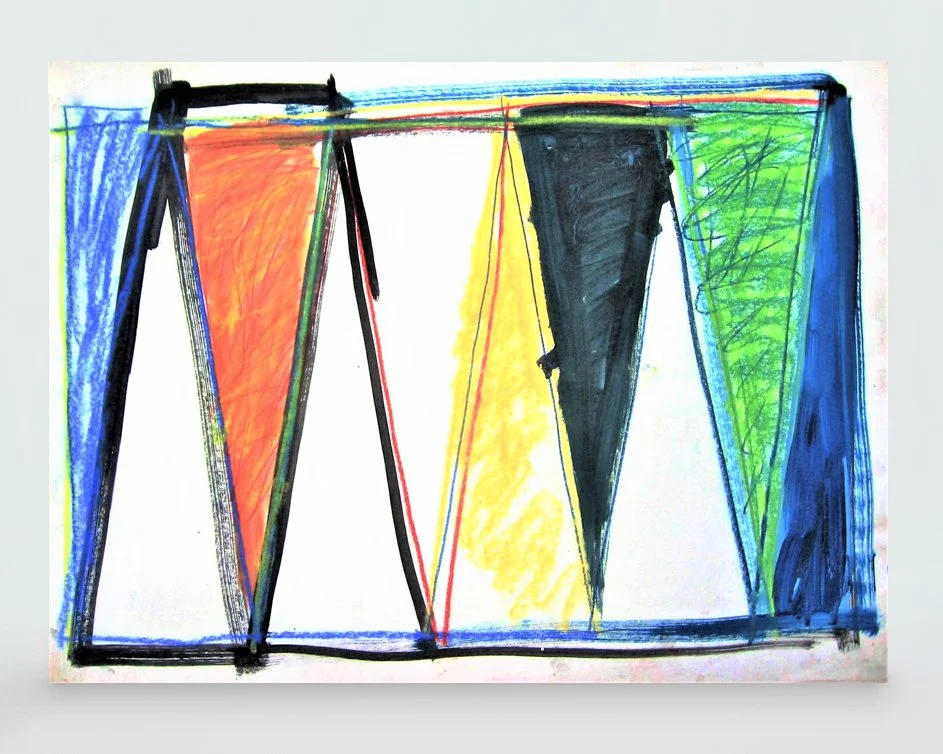 Scaffold 2...mixed media on paper, 26in./66cm. x  20in./51cm., 1980.