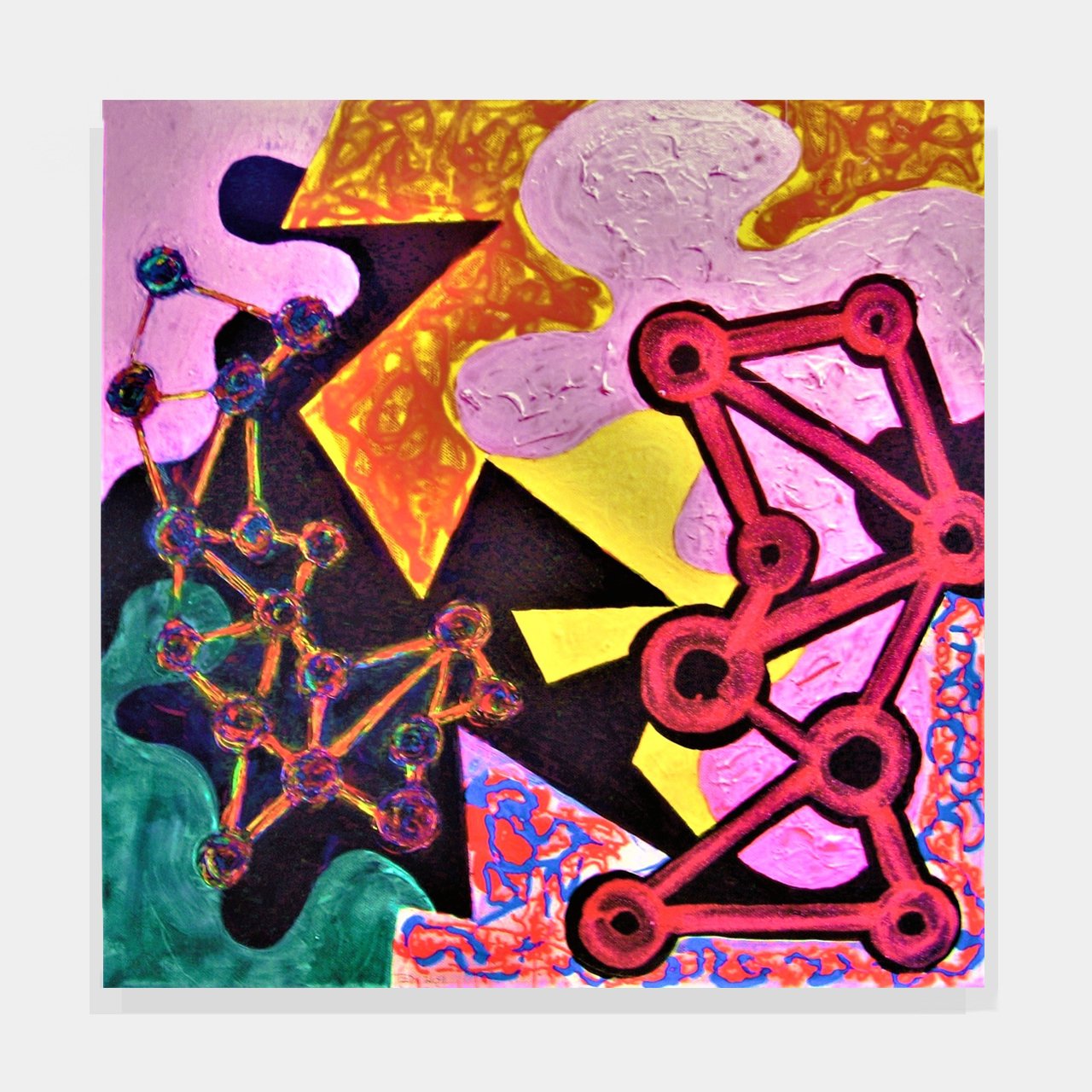 A-Ree-Bop II, acrylic paint on canvas, 36in./91.5cm. sq. 2009