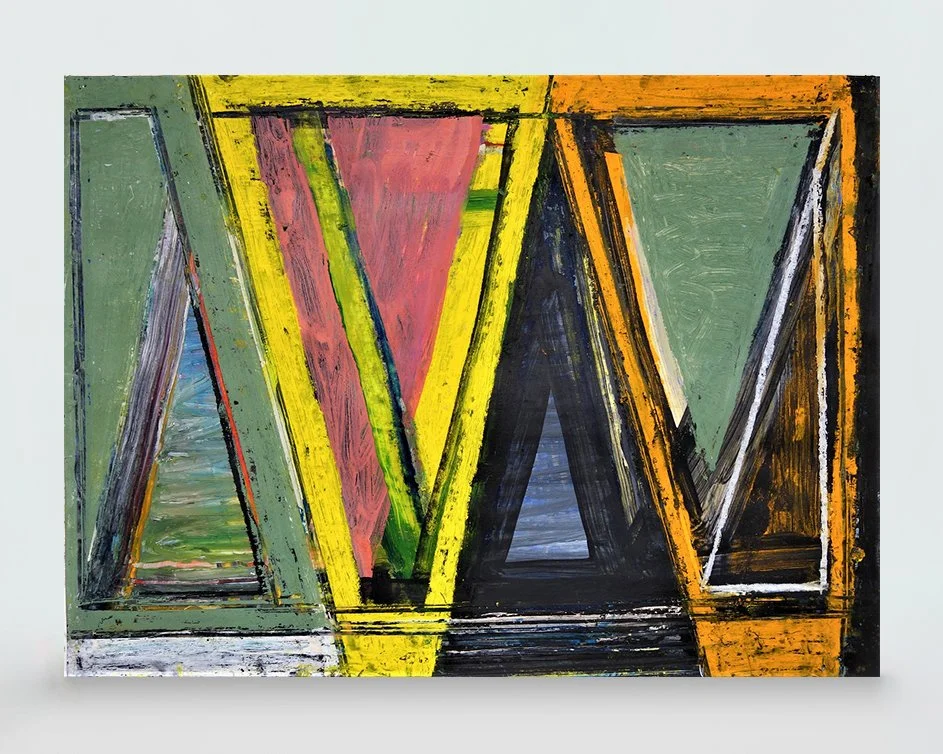 Scaffold 5...mixed media on paper, 24in./61cm. x 18in./46cm., 2021.