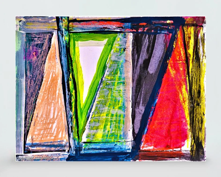 Scaffold 4, mixed media on paper,  11in./28cm.  x 8in./20cm., 2021
