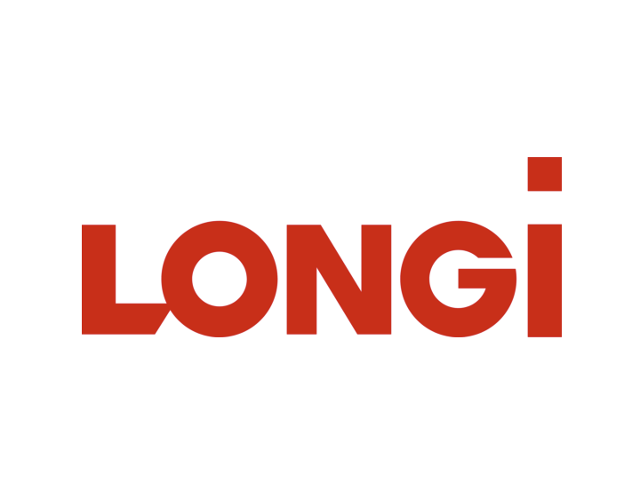 Red text spelling 'LONGİ' on a white background with the letter 'I' topped by a red square.