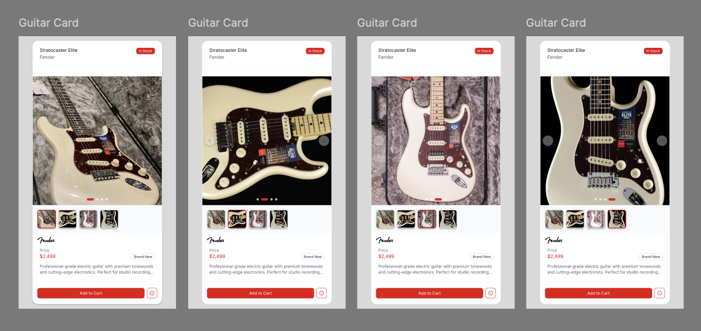 Guitar Shopping Card