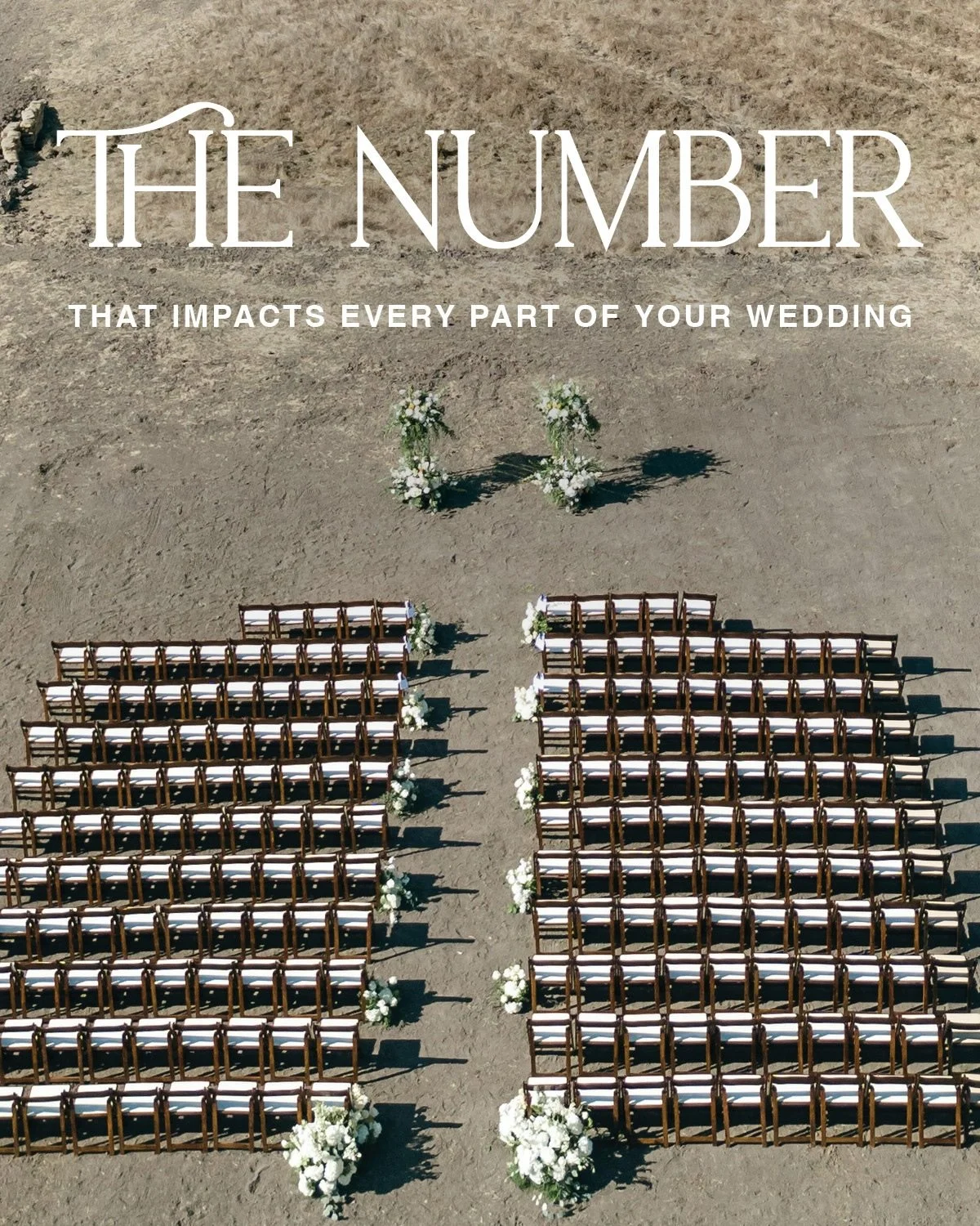Your Guest Count.

This single number shapes almost every decision: 
✔ venue capacity 
✔ floral + d&eacute;cor needs 
✔ catering costs 
✔ rentals 
✔ transportation 
✔ staffing 
✔ timeline flow

If planning feels confusing, start here &mdash; not with