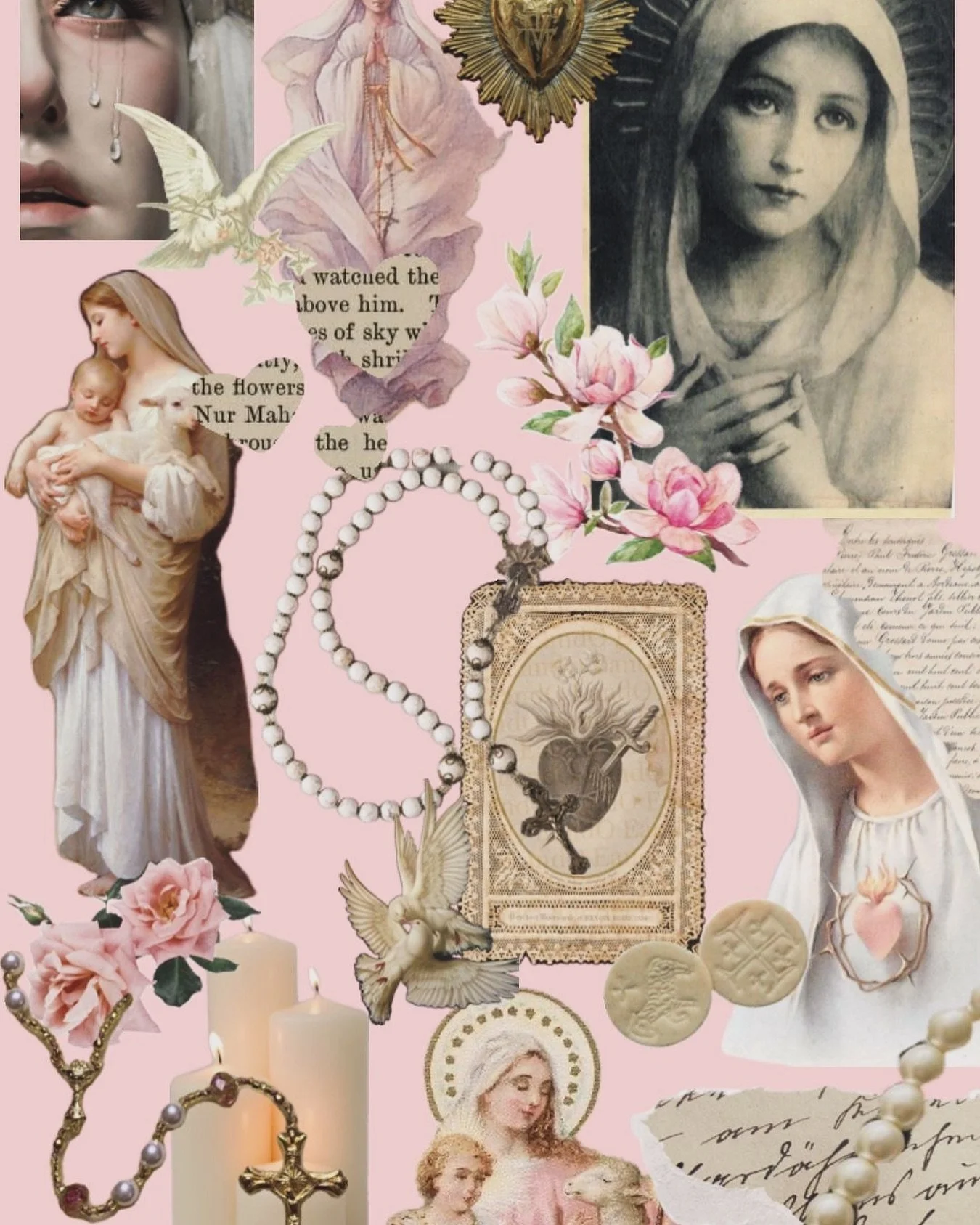 Forever and Always our Queen of Heaven, the Roses and the Angels &hellip; 🤍 &hellip;the annunciation holds so much wisdom..that is rarely spoken of ..🤍 Archangel Gabriel holds such a special place in my heart.. to me in the masculine form.. he has 