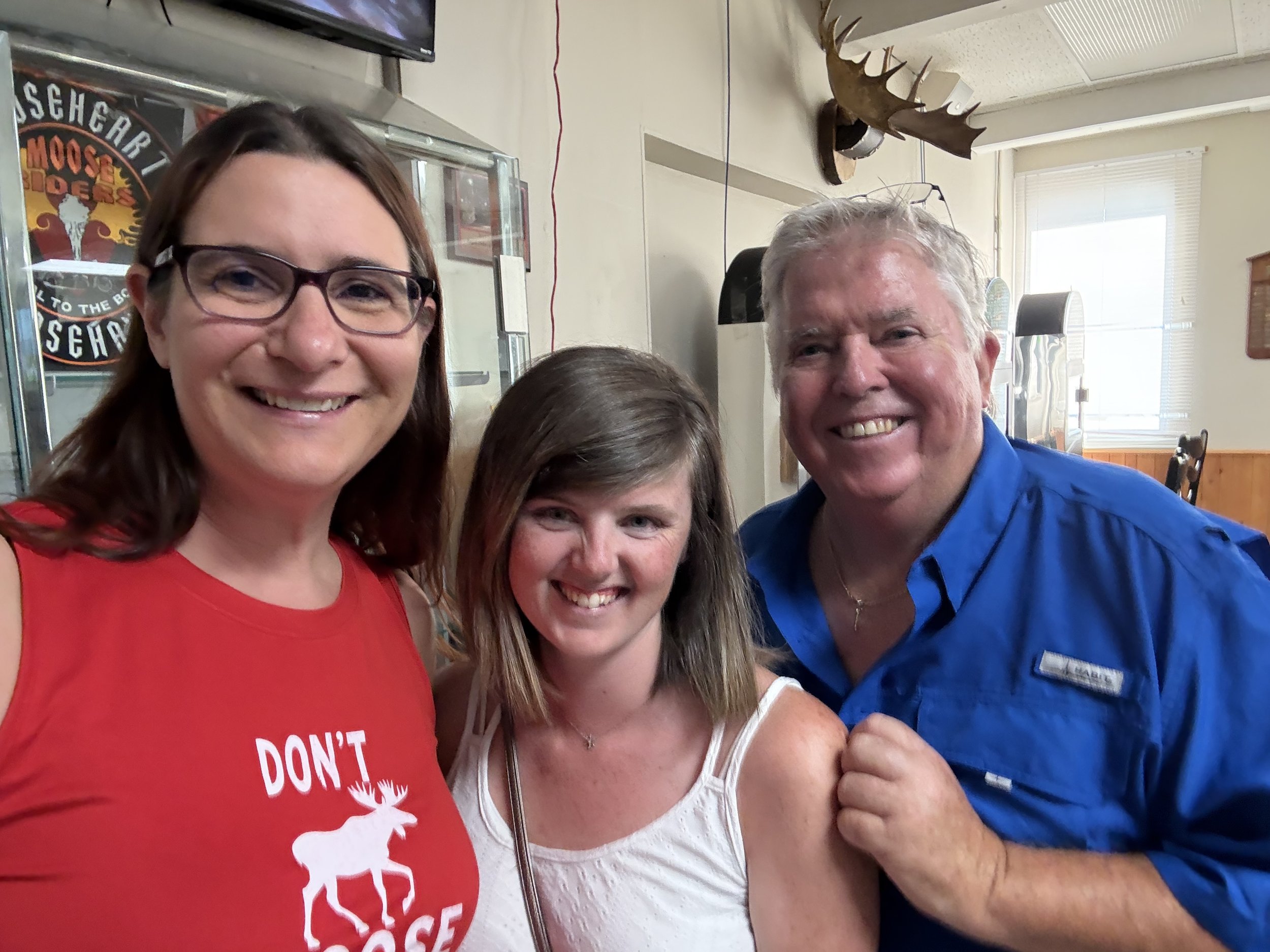 One of the crews working the meat raffles Friday nights